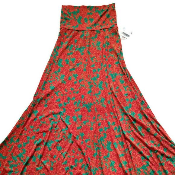 Lularoe Multi Color Abstract Flowers Print Maxi - Picture 2 of 4